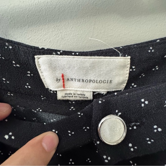 Anthropologie Black and White Skirted Wide-Leg Trousers - Picture 6 of 12